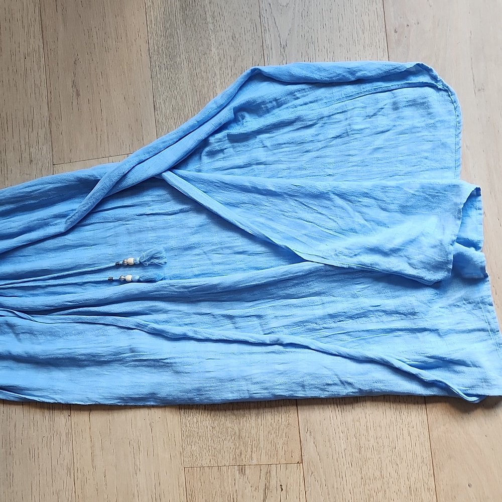 Blue Island Beach Maxi Cover-Up in Chambray Blue - Picture 11 of 11